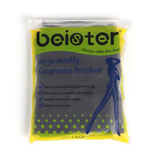 Comodo e perfetto: contenuto 70% nylon, 25%spandex, 5% elastan per una elasticità e una durata ottimali. Questo collant a compressione medica opaco offre la massima resistenza e potere di occultamento, i materiali traspiranti rafforzano la vita elastica e la giunzione del cavallo aiutano ad evitare il problema di scivolamento della vita verso il basso e di facile strappo della zona del cavallo.