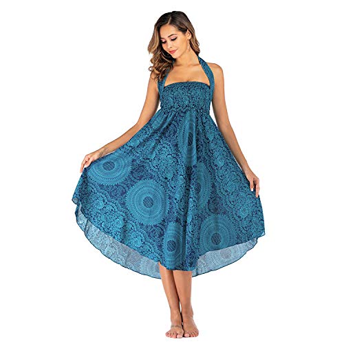 Jupe longue vintage fleurie bohème chic à taille haute pour femmes