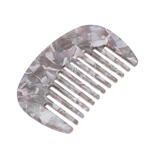 VOCOSTE Wide Tooth Comb, Pocket Size for Curly Hair, Silver Gray
