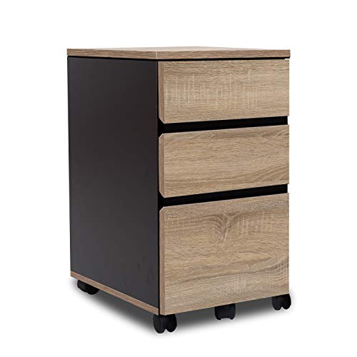 Bestier Office Drawer Storage Cabinet with Casters Under Desk Cabinet Storage Desk Drawers