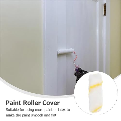 SUBLXPoten Paint Roller Brush 10 Pcs 4 Inch Paint Roller Naps for Brush Wall Painting Supplies Cover Small Tools Kit Frame Rollers for Walls and Ceilings - Image 6