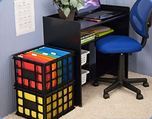 Sterilite 16929006 Plastic Storage Box Crate, Black (12 Pack) #TOP6