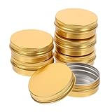 ROMISBABA 6 Stück Aluminium Dosen mit Schraubverschluss 30g Cremedosen und Teedosen Stapelbare Metalldosen für Selbstgemacht Kerzen Kosmetik und Aufbewahrung