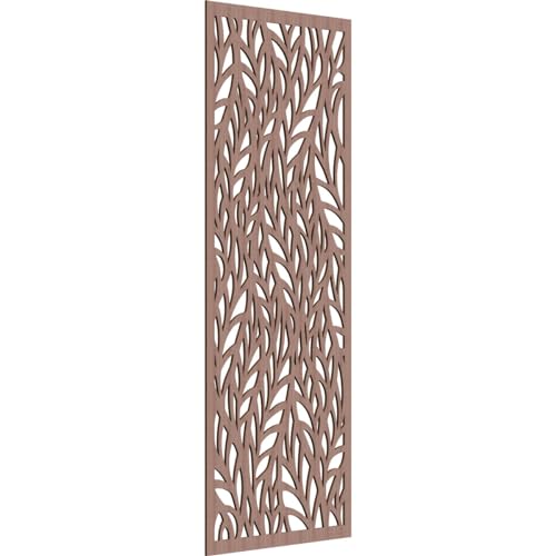 Image of Ortonville Decorative Pierced Fretwork Wood Wall Panels, 37 3 /8 inchW x 94 3 /8 inchH x 3 /8 inchT, Walnut
