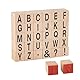 PH PandaHall 30pcs Alphabet Holz Stempel Sets A~Z Buchstaben Holz Gummistempel Mark Symbol Vintage Zahl Stempel für Handwerk, Buchstaben, DIY Karten, Scrapbooking