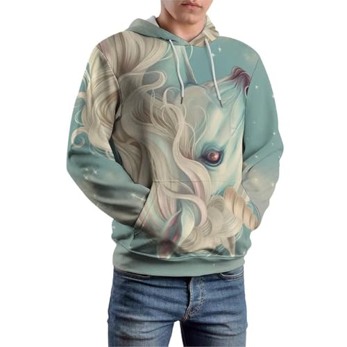 Sweat à capuche licorne blanche idéal pour vos moments de détente à la maison - 6