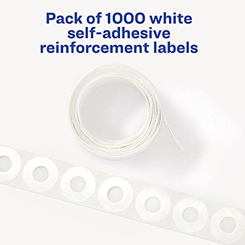 Avery Hole Reinforcements, White, 1000/Pack, Pk - Ave05720 #TOP1