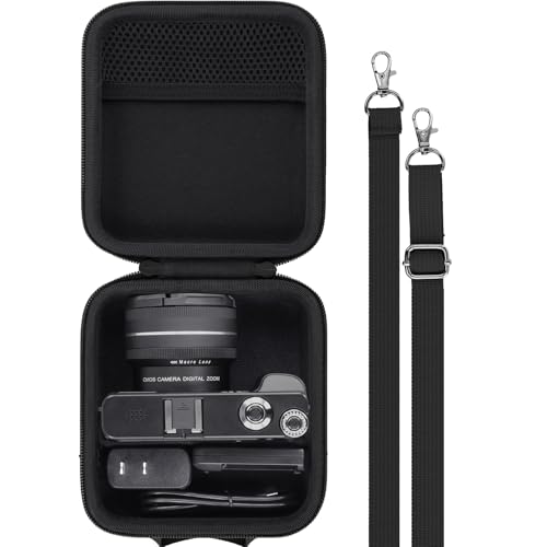 Funda rígida para cámara digital 4K con asa y correa miniatura 1