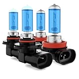 AOXTOZH Headlight Bulbs Fit for 2008-2017 Toyota Sequoia,9005 H11 High Low Beam Light Bulbs,Halogen Headlights,300% Brightness,Plug and Play,6000K White,4 Pcs