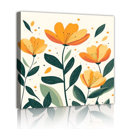 Cadre imprimé sur toile de fleurs YUNART art mural minimaliste haut de gamme