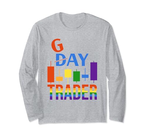 Day Strike Through Gay Trader: divertido amante del comercio LGBT Manga Larga
