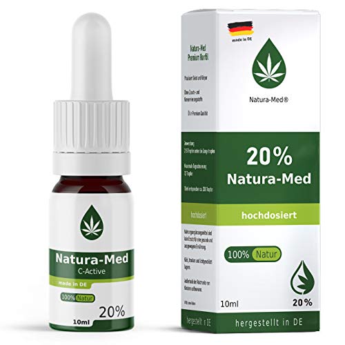 Preisvergleich Produktbild Natura-Med Öl mit 20% C-Active 10ml / 100% reines NaturproduktveganEU zertifizierter Anbauhochdosiert und rein made in DE - Prozent