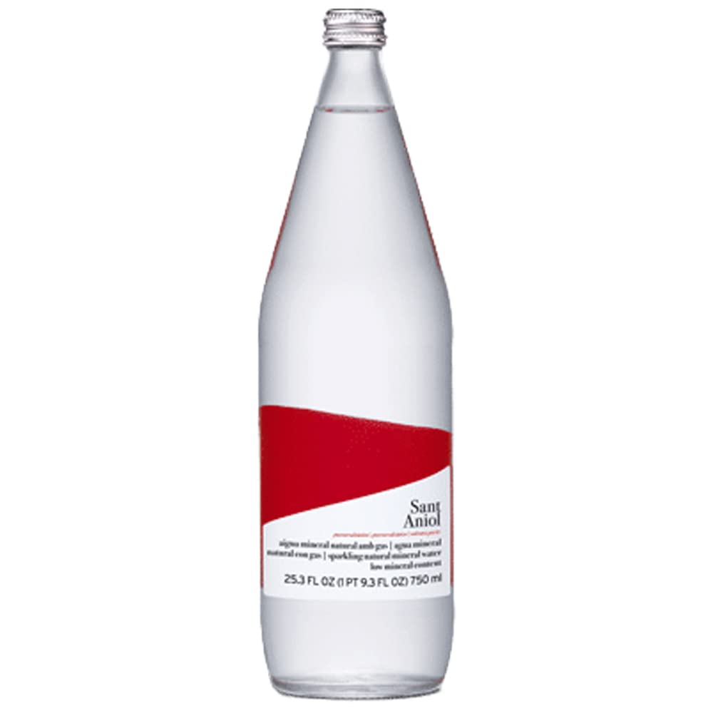 Sant Aniol - Sparkling - Natural Mineral Water - 750 ml (12 Glass Bottles)