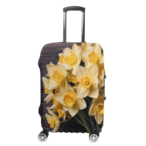 Housse de bagage jonquilles L pour valise de voyage lavable et extensible