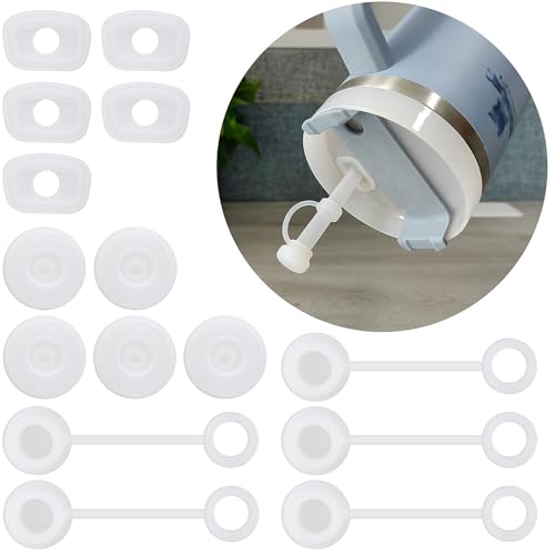 5 Confezioni Copertura per Cannuccia, Tappi in Silicone a Prova di Fuoriuscite, Riutilizzabili, Tappi Rotondi per Perdite, Tappi Quadrati per Perdite, Antipolvere, Adatti per 2.0 Stanley Cup