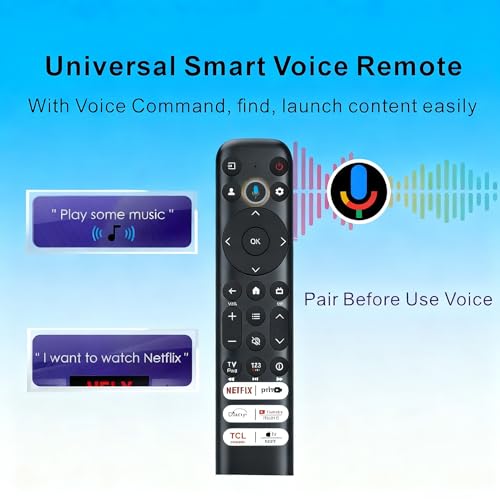 for TCL Google TV Remote Control with Voice Control Backlit, Compatible with TCL 4k QLED/UHD/QD-Mini Series Smart TVS - 2 Year Warranty. by Nettech - Used condition - Image 6