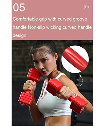 Dumbbells Hand Weights Non-Slip Dumbbells Fitness Hand-Held Weights For Women Non-Slip Grip All-Purpose Small Dumbbell… - Afbeelding 7
