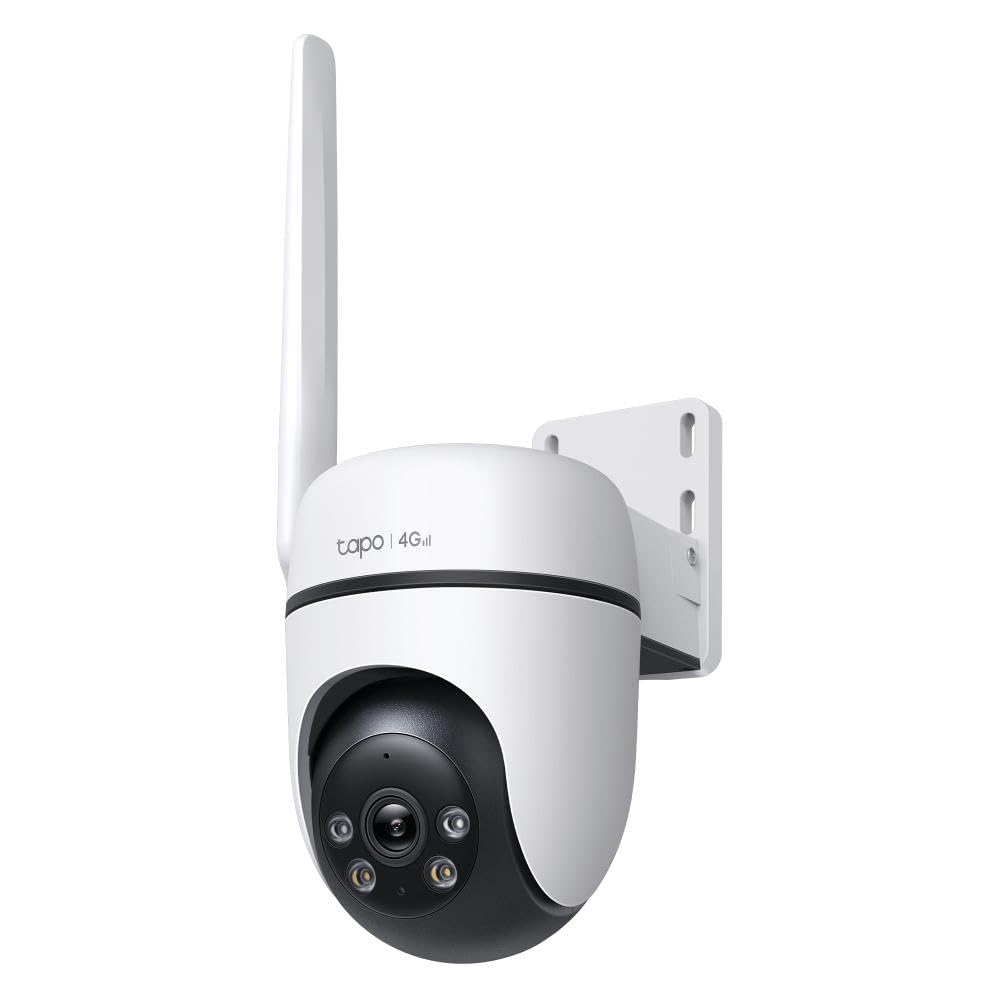 TP-​Link Tapo - Resolución de 1080p, Seguimiento de Movimiento de 360° al Aire Libre, cámara 4G LTE | Detección de Cruce de Humano, Mascotas, vehículos y líneas | Visión Nocturna a Color Starlight |