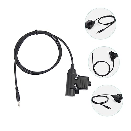 Adaptador de cable con botón PTT OSALADI 4 piezas miniatura 3
