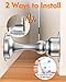 Door Stoppers Magnetic Door Catch, Stainless Steel Magnetic Door Stop 2 Pack, Double-Sided Adhesive Tape, No Drilling, Screws for Stronger Mount, Holder Your Door Open for Wide Doors
