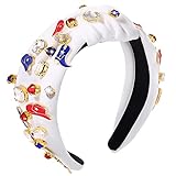 mokkia Western Headbands for Women Jeweled Rhinestone Crystal Knotted Headbands Wide Cowgirl Cowboy...