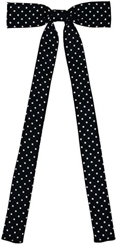 SYAYA Adjustable Long Silk Bow Tie, Pre Tied Necktie For ladies T-shirt Decoration/Christmas/Cosplay/Party/ B11(black point)