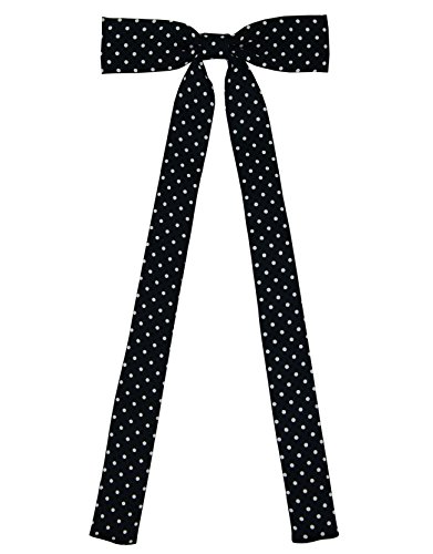 SYAYA Papillon da donna con nastro lungo, papillon da donna per uniforme da donna o cosplay t-shirt accessorio, per laurea WT-01, Punto nero, Etichettalia unica