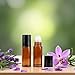 WLngtv 2Pcs Brown 50ml Glass Essential Oil Roller Bottles Refillable Roll on Empty Deodorant Bottle Containers Rollerball Beauty and Personal Care Tools for Roller Bottles