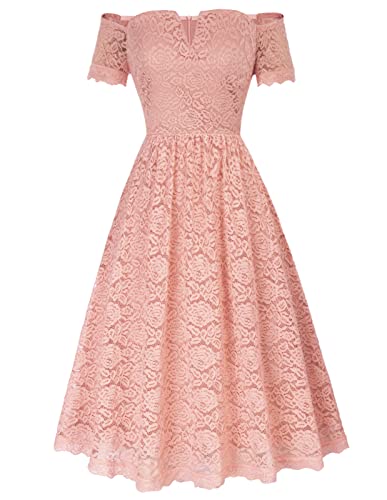 GRACE KARIN Damen Elegant Spitzenkleid Hochzeit Gast Brautmütter Kleider...