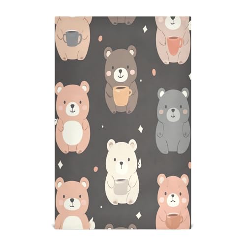 STAYTOP Cute Animal Kitchen Dish Towel Set,6Pcs Drying Kitchen Towels Tea Towels Gift Set for Drying Cleaning Cooking Baking