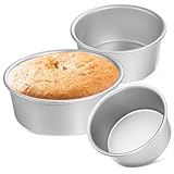 NAMOARLY 3pcs Round Cake Molds Food-grade Aluminum Baking Pans for Chiffon Cakes Nonstick Design for Easy Release Versatile Baking Trays for All Desserts
