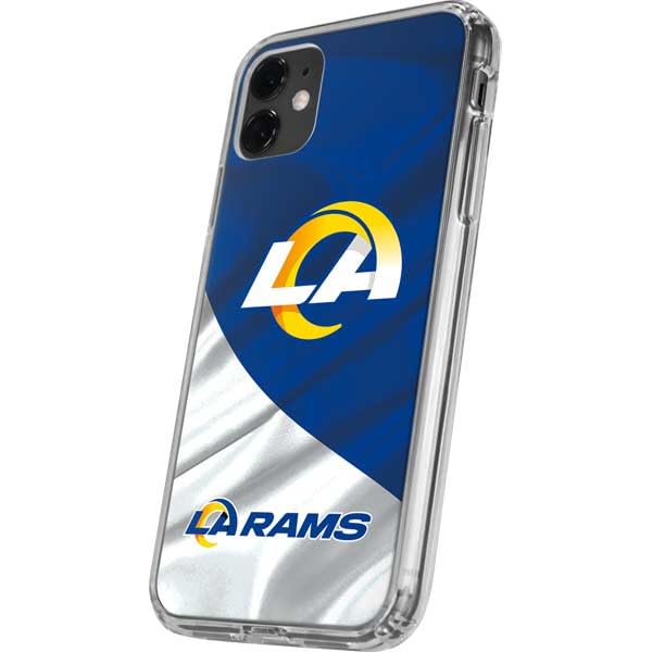Skinit Clear Phone Case Compatible with iPhone 11 - Officially Licensed NFL Los Angeles Rams Design