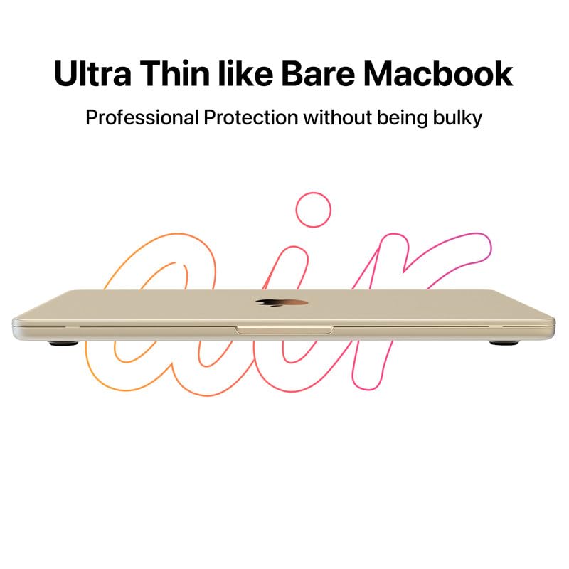 Image of Soonjet for MacBook Air 13 Inch Case M5-M2 2026-2022, Hard Shell Cover
