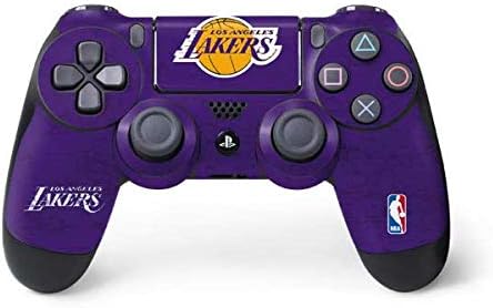 SkinitDecal Gaming Skin for PS4 Controller - Officially Licensed NBA Los Angeles Lakers Purple Primary Logo Design