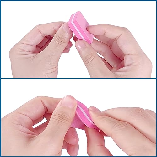 180/240 Grit Nail Buffers (50 Pack), Mini Buffer Block Nail File for Acrylic Nails and Natural Nails, Professional Nail Buffer Block Bulk Buffing Blocks for Nail Buff Manicure File Blocks Set Pink