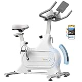 OWLSKY フィットネスバイク スピンバイク エアロバイク【アプリ連動/Zwift対応/静音マグネット式】無段階負荷調整 自宅トレーニング ダイエット器具 家庭用 室内バイク 連続120分対応 組立簡単 移動便利 大人からシニアまで 家族で使える (ホワイト)