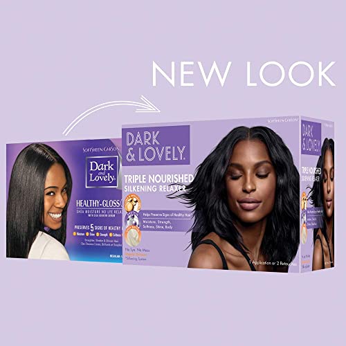 SoftSheen-Carson Dark and Lovely Triple Nourished Silkening No-Lye Relaxer with Shea Butter, Regular