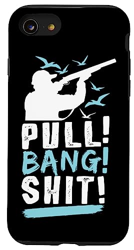 引っ張る! バン! レンジスナイパー スキート 撮影 罠 射撃 スマホケース iPhone SE (2020) / 7 / 8 用