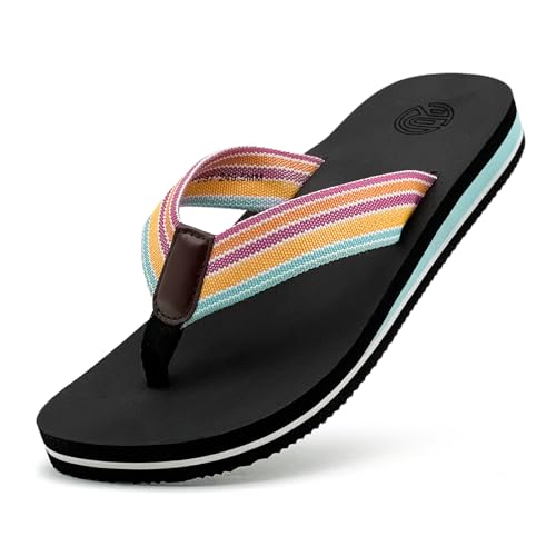 Soutien de la voûte plantaire optimal avec les tongs Sharllen en sangle tissée