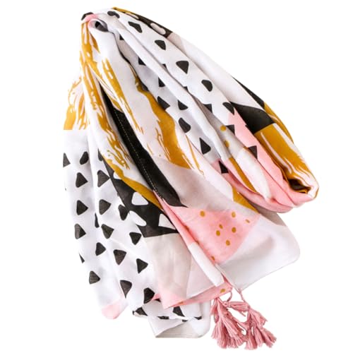 COOPHYA Bufanda de Algodón para Mujer Diseño de Lunares y Estilo Elegante, Cómoda y Cálida para Ocasiones Formales y Uso al Aire Libre