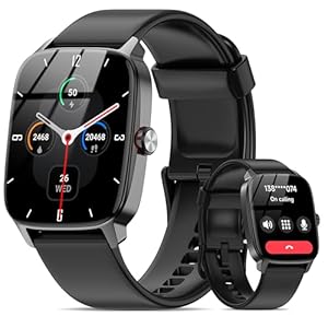 Smart Watch for Men Women Bluetooth Call, 1.85″ HD Touch Screen AI Voice Smartwatch, Fitness Tracker 24/7 Heart Rate/Sleep Monitor, 120+ Sports Modes, IP68 Waterproof, smartwatch for Android & iOS