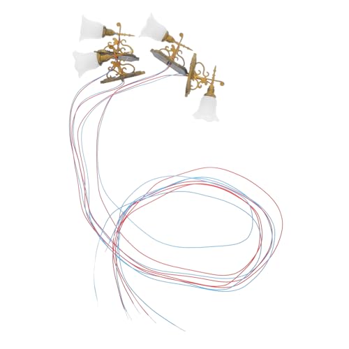 Hohopeti Miniature Lamp Model 4pcs Street Lamp for Doll House Decor Unique Table Decor for Miniature Garden