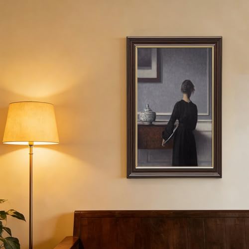 Impression sur toile Wilhelm Hammershoi avec cadre 20x30 cm - 4