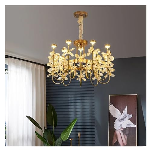 Lustre moderne à LED basse consommation à éclairage suspendu et chaleureux
