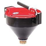 PIG Drum Funnel | Burpless Steel Drum Funnel | for 20 to 55 gal. Plastic or Steel Drums w/ 2' NPT | Red | DRM1125-RD-NPT
