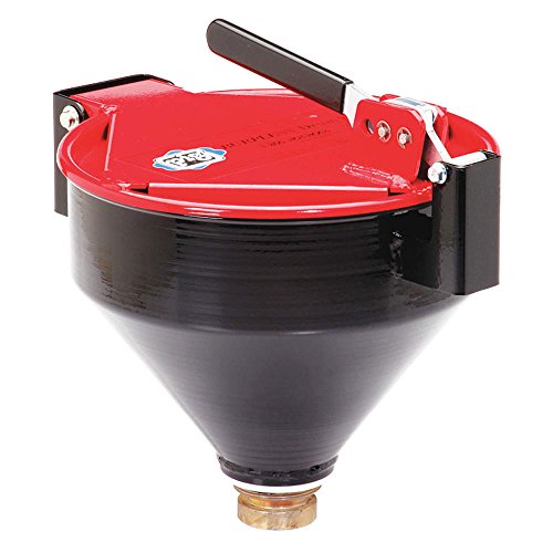 Image of PIG Drum Funnel | Burpless Steel Drum Funnel | for 20 to 55 gal. Plastic or Steel Drums w / 2 inch NPT | Red | DRM1125-RD-NPT