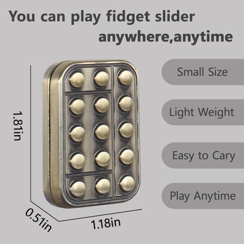 Image of Fidget Toys Adults Metal Fidget Slider Magnetic EDC Haptic Fidget Toys for Adults