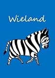 Wieland: individualisiertes Malbuch / Notizbuch / Tagebuch - Zebra - A4 - blanko