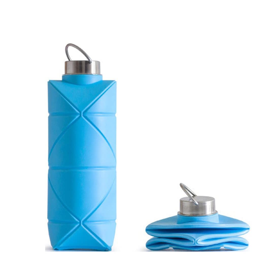 折りたたみシリコンエコボトル 水色 Amazon.co.jp: 折りたたみ シリコン ウォーター ボトル 環境に