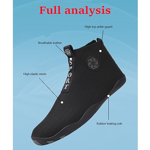 KtEli Men's Hiking Shoes, Arch Support Walking Shoes，Trail High Top Running Shoes, Trekking Climbing Wading Shoes, Slip-on Orthopedic Slip Resistant Shoes (Color : Black Pink, Size : 40)2